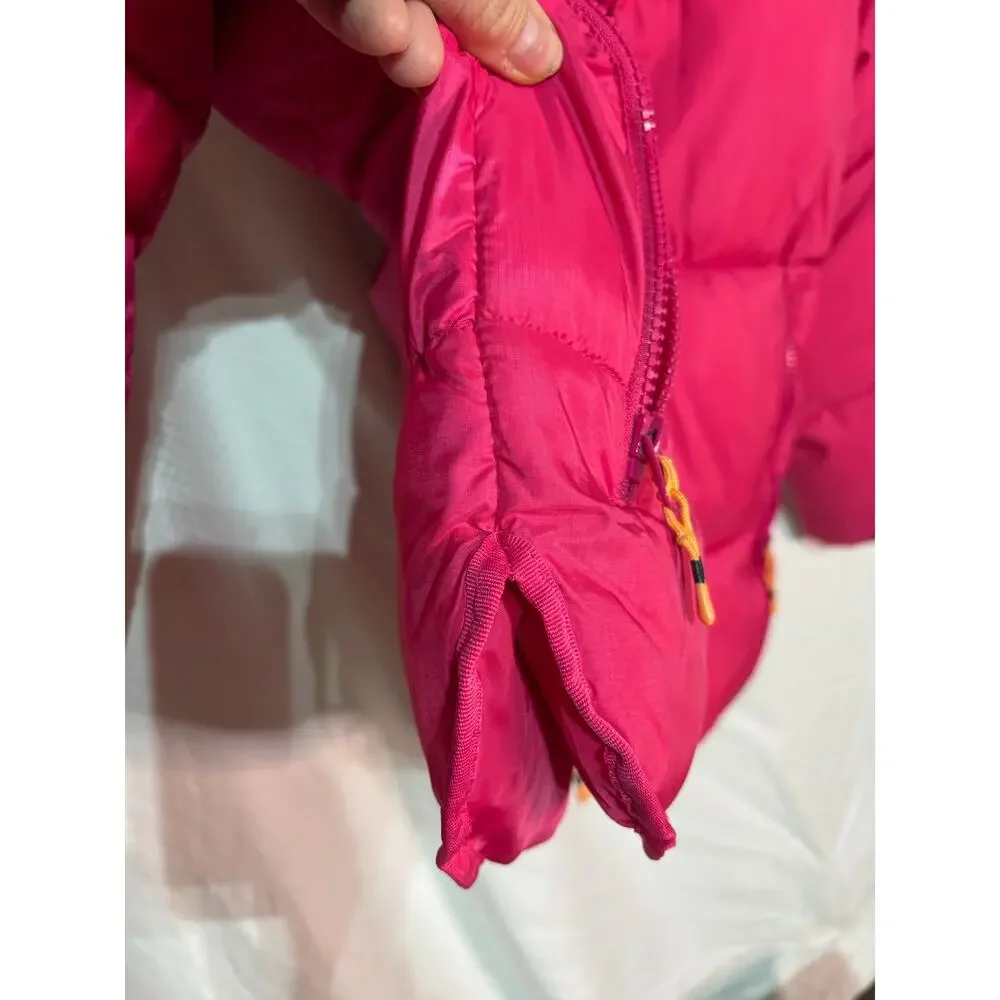 H&M 8 hot pink short puffer jacket from zip side entry pockets like new